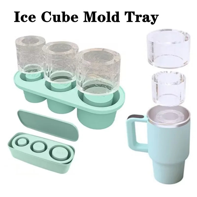 3-Grid Silicone Ice Cube Tray for 30/40oz Stanley Tumblers