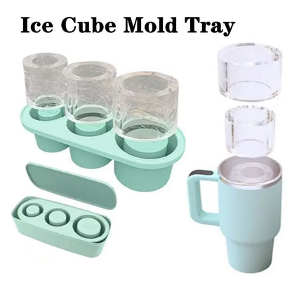 3-Grid Silicone Ice Cube Tray for 30/40oz Stanley Tumblers