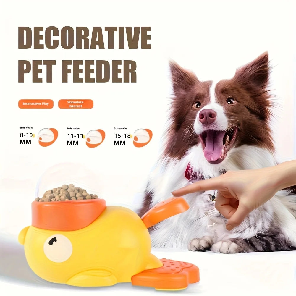 Interactive slow feeder bowl for dogs mealtime enrichment